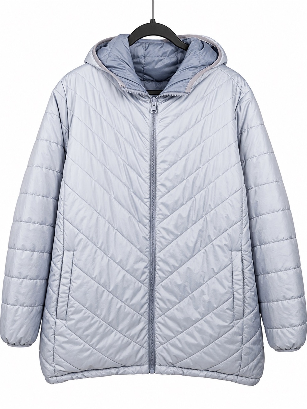 Pennington Reversible Lavender Quilted Hooded Puffer Coat - 4X
